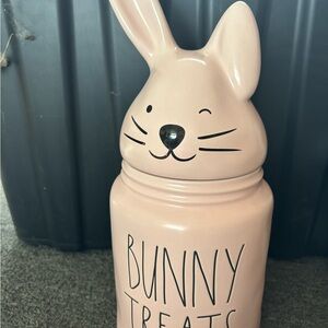 Rae Dunn Pink Bunny Treats Canister